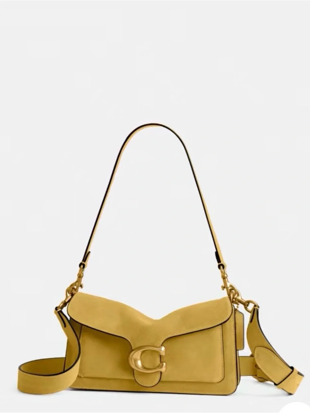 Coach Tabby Shoulder Bag in Mustard Yellow Leather